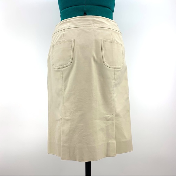 Etcetera Beige Knee Length Pencil Skirt with Pockets, 4 - Picture 7 of 16